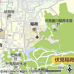 京都府京都市伏見区深草開土口町周辺の地図