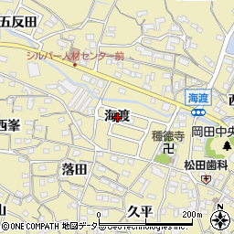 愛知県知多市岡田海渡周辺の地図