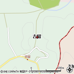 岡山県久米郡美咲町吉留周辺の地図