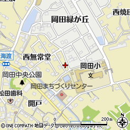 愛知県知多市岡田東無常堂周辺の地図