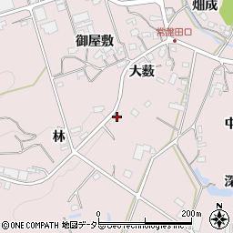 愛知県岡崎市田口町林周辺の地図