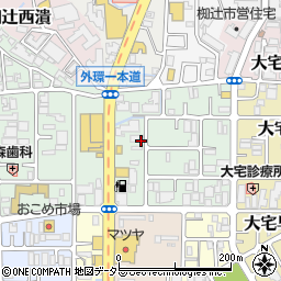 京都府京都市山科区大宅御供田町周辺の地図