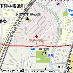 京都府京都市西京区下津林南中島町55周辺の地図