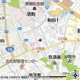 静岡県伊東市和田周辺の地図