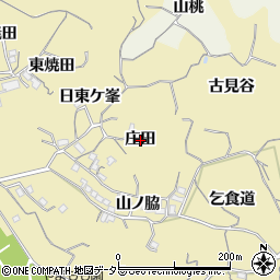 愛知県知多市岡田（庄田）周辺の地図