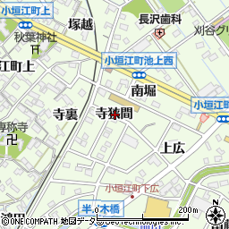 愛知県刈谷市小垣江町寺狭間周辺の地図