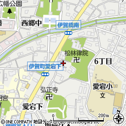 愛知県岡崎市伊賀町南郷中周辺の地図