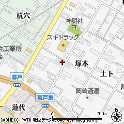 愛知県岡崎市東大友町堀所39周辺の地図