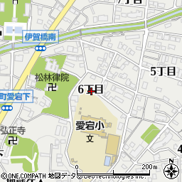 愛知県岡崎市伊賀町6丁目周辺の地図