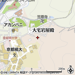 京都府京都市山科区大宅岩屋殿周辺の地図