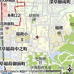 京都府京都市伏見区深草開土町54-12周辺の地図