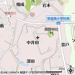 愛知県岡崎市田口町中井田12周辺の地図