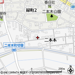 愛知県安城市二本木町二本木周辺の地図