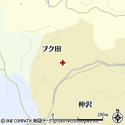 愛知県岡崎市岩戸町ブク田周辺の地図