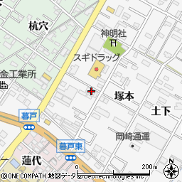 愛知県岡崎市東大友町堀所38周辺の地図