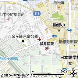 京都府京都市山科区勧修寺西栗栖野町270周辺の地図