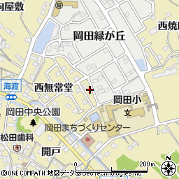 愛知県知多市岡田東無常堂15周辺の地図