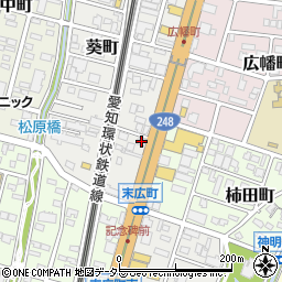 愛知県岡崎市葵町1-10周辺の地図