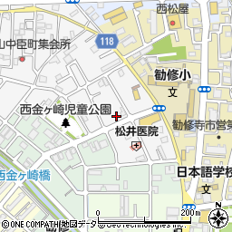 京都府京都市山科区勧修寺西栗栖野町270-3周辺の地図