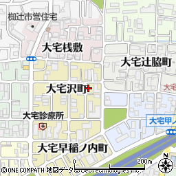 京都府京都市山科区大宅沢町122周辺の地図