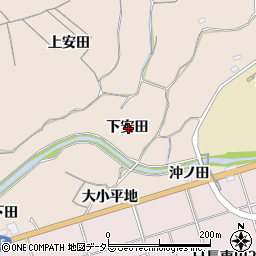 愛知県知多市日長下安田周辺の地図