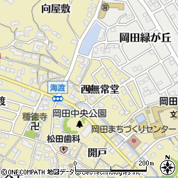 愛知県知多市岡田西無常堂34周辺の地図