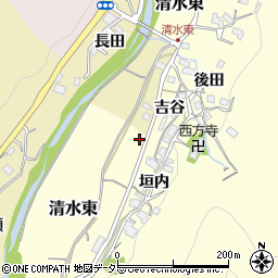 兵庫県川辺郡猪名川町清水東周辺の地図