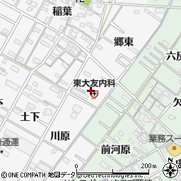 愛知県岡崎市東大友町郷東24-4周辺の地図