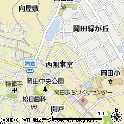 愛知県知多市岡田西無常堂37周辺の地図