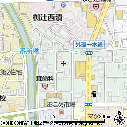 京都府京都市山科区椥辻平田町周辺の地図