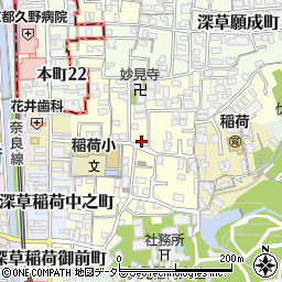 京都府京都市伏見区深草開土町61-9周辺の地図