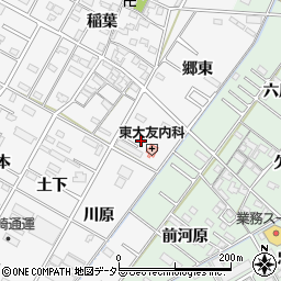 愛知県岡崎市東大友町郷東24周辺の地図