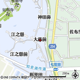 愛知県知多市佐布里大藤前周辺の地図