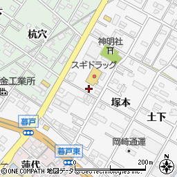 愛知県岡崎市東大友町堀所40周辺の地図