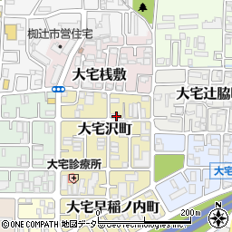 京都府京都市山科区大宅沢町90周辺の地図
