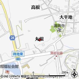 愛知県知多市八幡丸根周辺の地図