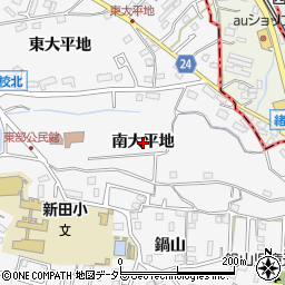 愛知県知多市八幡（南大平地）周辺の地図