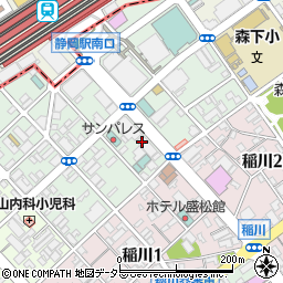 トヨタレンタリース静岡静岡新幹線口店周辺の地図