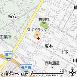 愛知県岡崎市東大友町堀所43周辺の地図