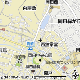 愛知県知多市岡田西無常堂8周辺の地図