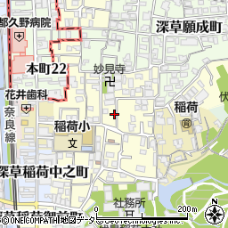 京都府京都市伏見区深草開土町61-5周辺の地図