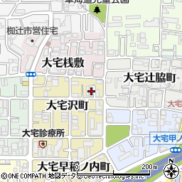 京都府京都市山科区大宅沢町74周辺の地図