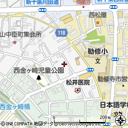 京都府京都市山科区勧修寺西栗栖野町263周辺の地図