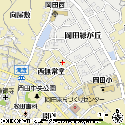 愛知県知多市岡田西無常堂47周辺の地図
