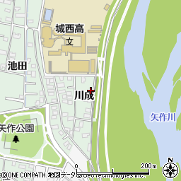 愛知県岡崎市中園町川成周辺の地図