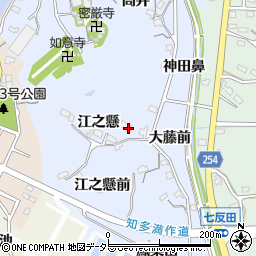 愛知県知多市佐布里江之懸14周辺の地図