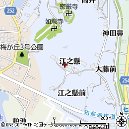 愛知県知多市佐布里江之懸27周辺の地図