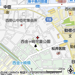 京都府京都市山科区勧修寺西栗栖野町278周辺の地図