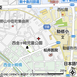 京都府京都市山科区勧修寺西栗栖野町276周辺の地図