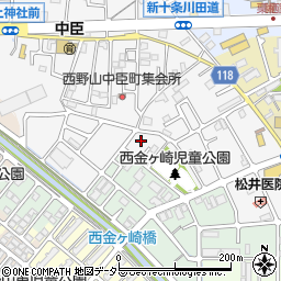 京都府京都市山科区勧修寺西栗栖野町125周辺の地図